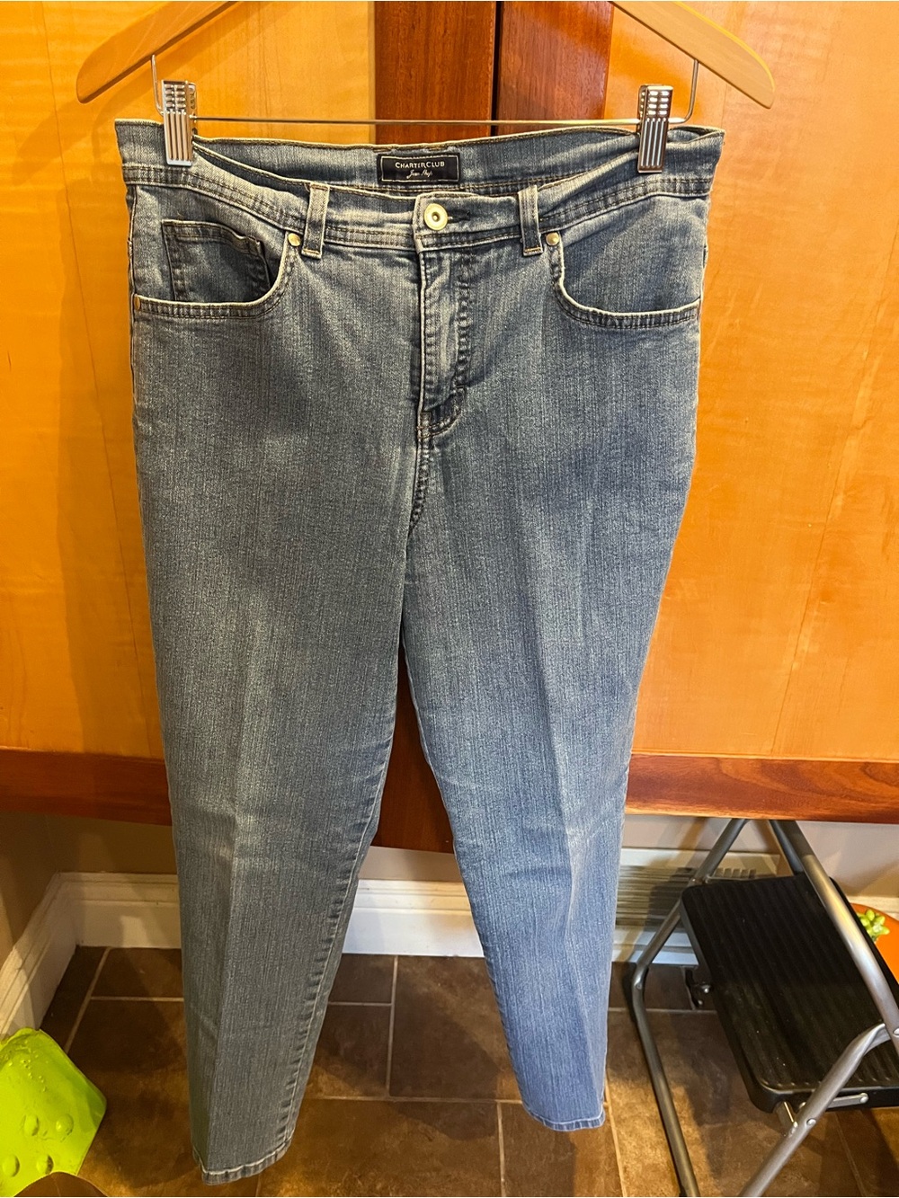 Charter Club Straight-Leg Jeans in Medium Blue Wash